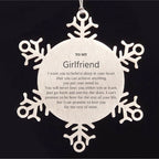Motivational Girlfriend Snowflake Ornament, I can promise to love you for the rest of mine, Christmas Birthday Gift