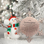 Motivational Goddaughter Snowflake Ornament- I can promise to love you for the rest of mine Christmas Birthday Gifts