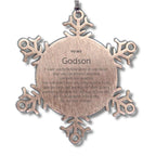 Motivational Godson Snowflake Ornament, Godson I can promise to love you for the rest of mine, Christmas Birthday Gift