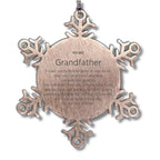 Motivational Grandfather Snowflake Ornament, Grandfather I can promise to love you for the rest of mine, Christmas Birthday Gift