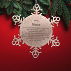 Motivational Niece Snowflake Ornament, Niece I can promise to love you for the rest of mine, Christmas Birthday Gift
