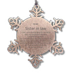 Motivational Sister In Law Snowflake Ornament, Sister In Law I can promise to love you for the rest of mine, Christmas Ornament For Sister In Law, Sister In Law Gift for Women Men