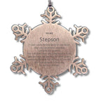 Motivational Stepson Snowflake Ornament, Stepson I can promise to love you for the rest of mine, Christmas Birthday Gift