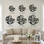 Couples Custom Name Monogram Mr. and Mrs. Steel Wall Sign