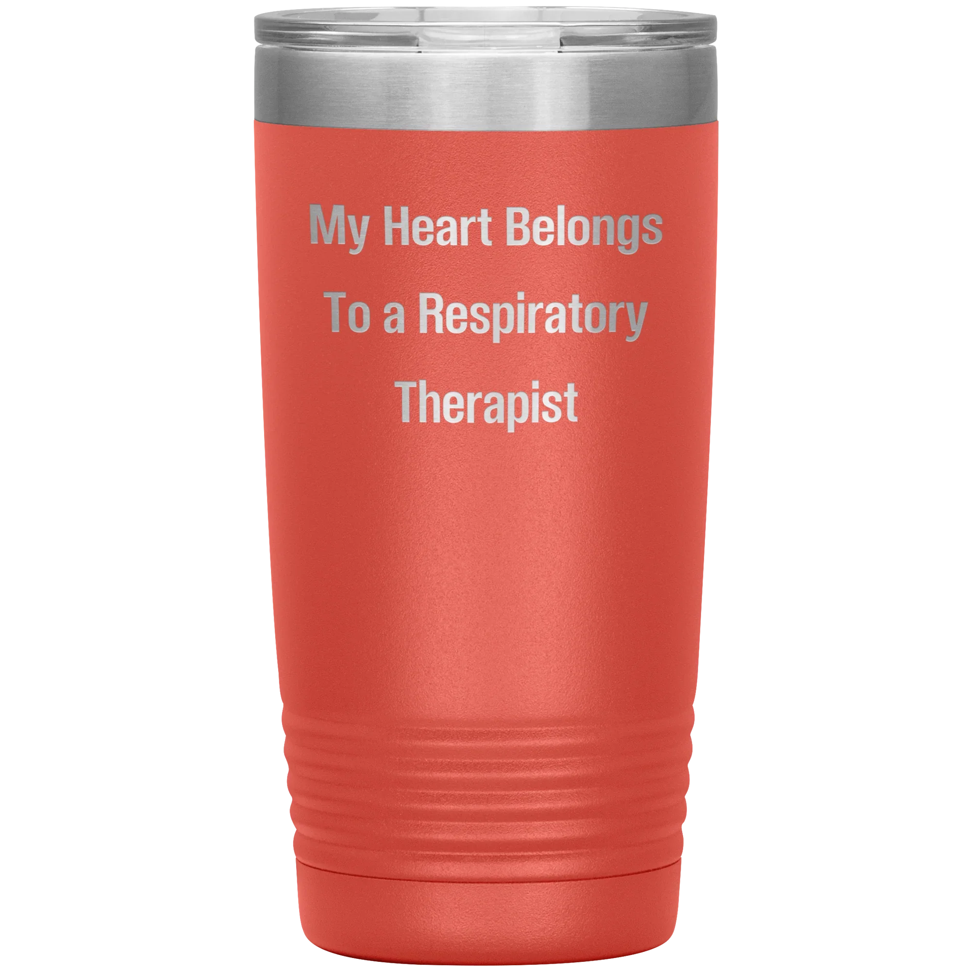 My Heart Belongs to a Respiratory Therapist" – 20oz & 30oz Vacuum Insulated Stainless Steel Tumbler – Laser Engraved, Double-Walled, Spill-Resistant Lid – Ideal Gift for Healthcare Heroes