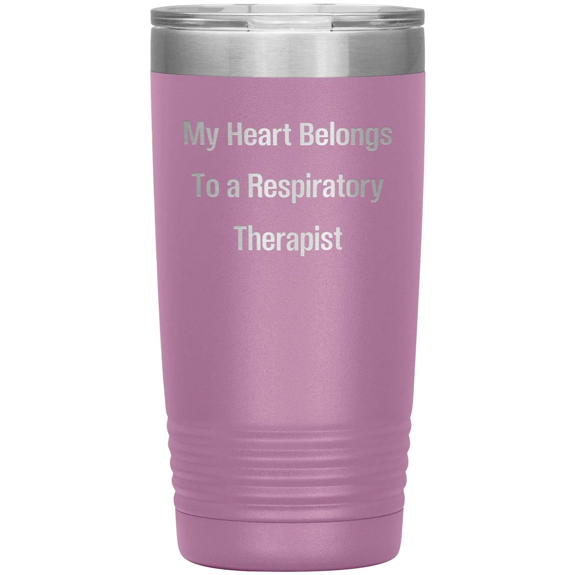 My Heart Belongs to a Respiratory Therapist" – 20oz & 30oz Vacuum Insulated Stainless Steel Tumbler – Laser Engraved, Double-Walled, Spill-Resistant Lid – Ideal Gift for Healthcare Heroes