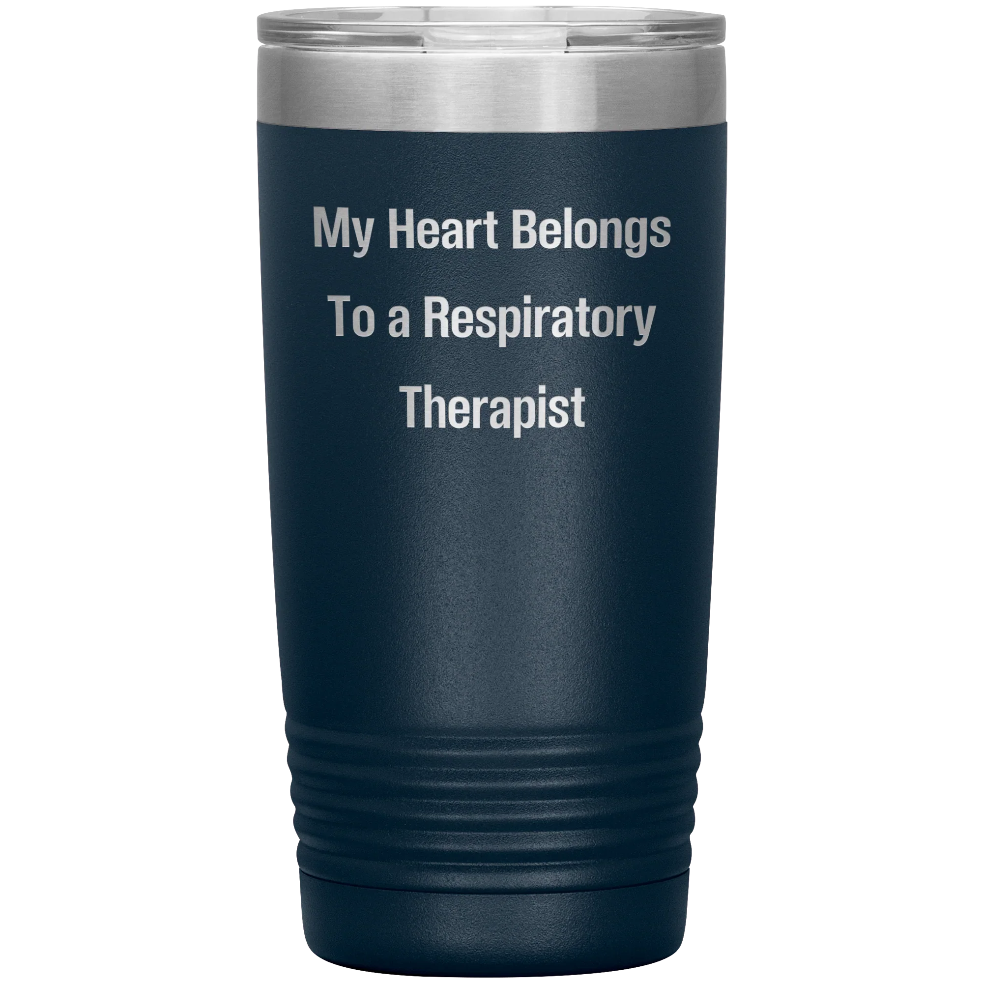 My Heart Belongs to a Respiratory Therapist" – 20oz & 30oz Vacuum Insulated Stainless Steel Tumbler – Laser Engraved, Double-Walled, Spill-Resistant Lid – Ideal Gift for Healthcare Heroes