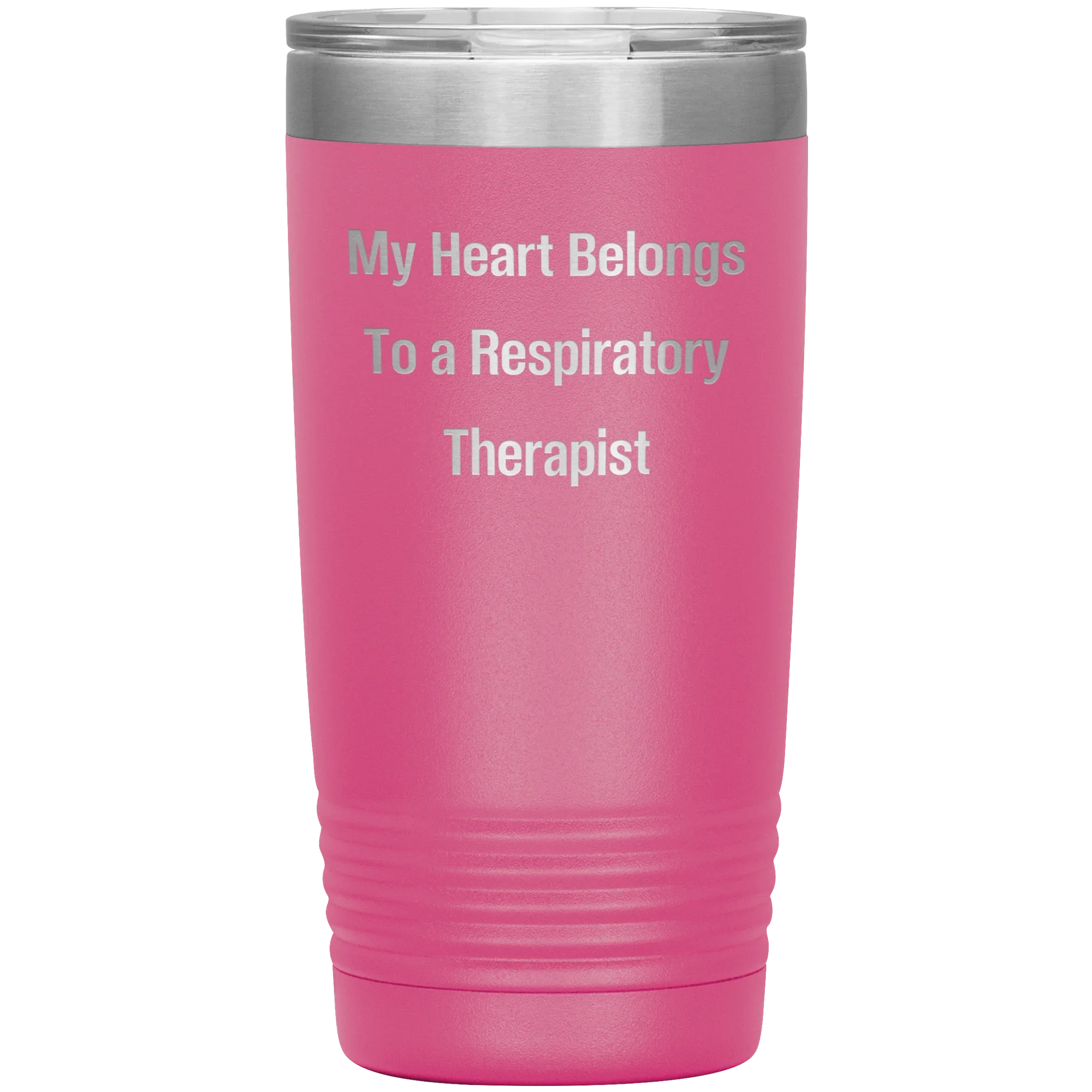My Heart Belongs to a Respiratory Therapist" – 20oz & 30oz Vacuum Insulated Stainless Steel Tumbler – Laser Engraved, Double-Walled, Spill-Resistant Lid – Ideal Gift for Healthcare Heroes
