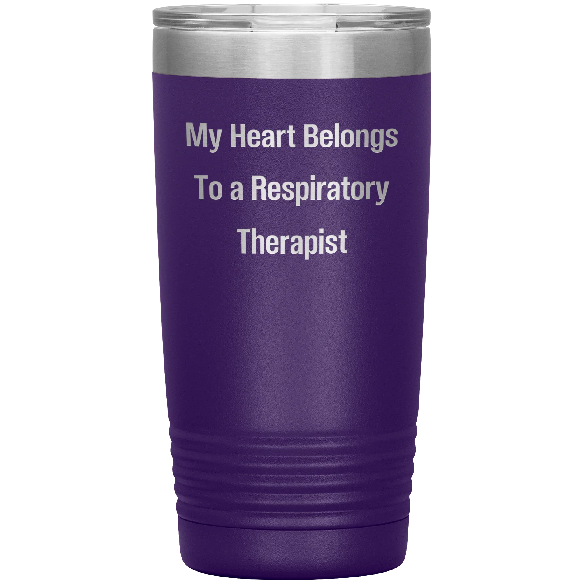 My Heart Belongs to a Respiratory Therapist – 20oz & 30oz Vacuum Insulated Stainless Steel Tumbler – Laser Engraved, Double-Walled, Spill-Resistant Lid – Ideal Gift for Healthcare Heroes