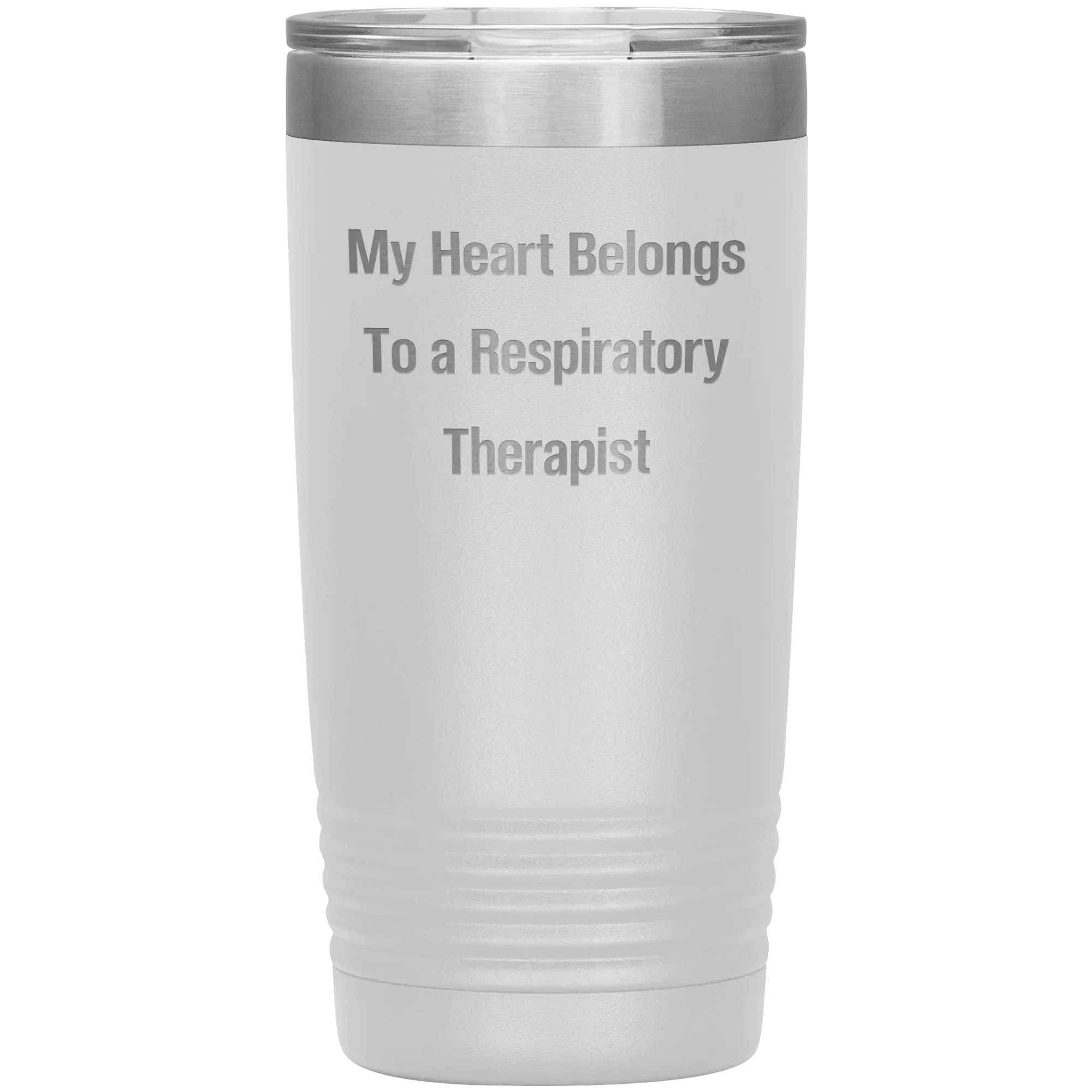 My Heart Belongs to a Respiratory Therapist" – 20oz & 30oz Vacuum Insulated Stainless Steel Tumbler – Laser Engraved, Double-Walled, Spill-Resistant Lid – Ideal Gift for Healthcare Heroes