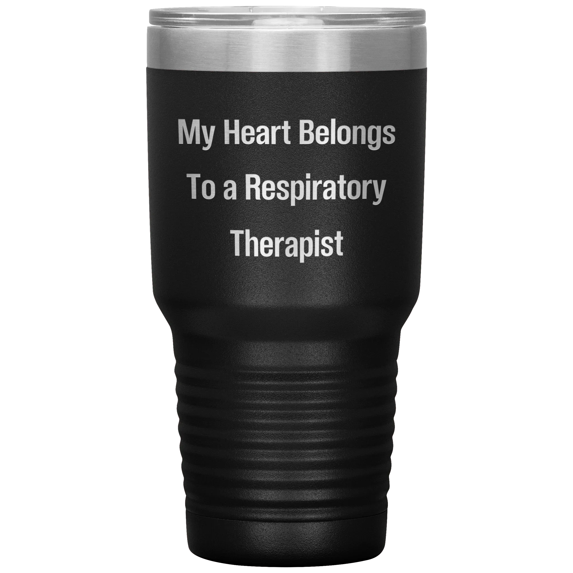 My Heart Belongs to a Respiratory Therapist – 20oz & 30oz Vacuum Insulated Stainless Steel Tumbler – Laser Engraved, Double-Walled, Spill-Resistant Lid – Ideal Gift for Healthcare Heroes