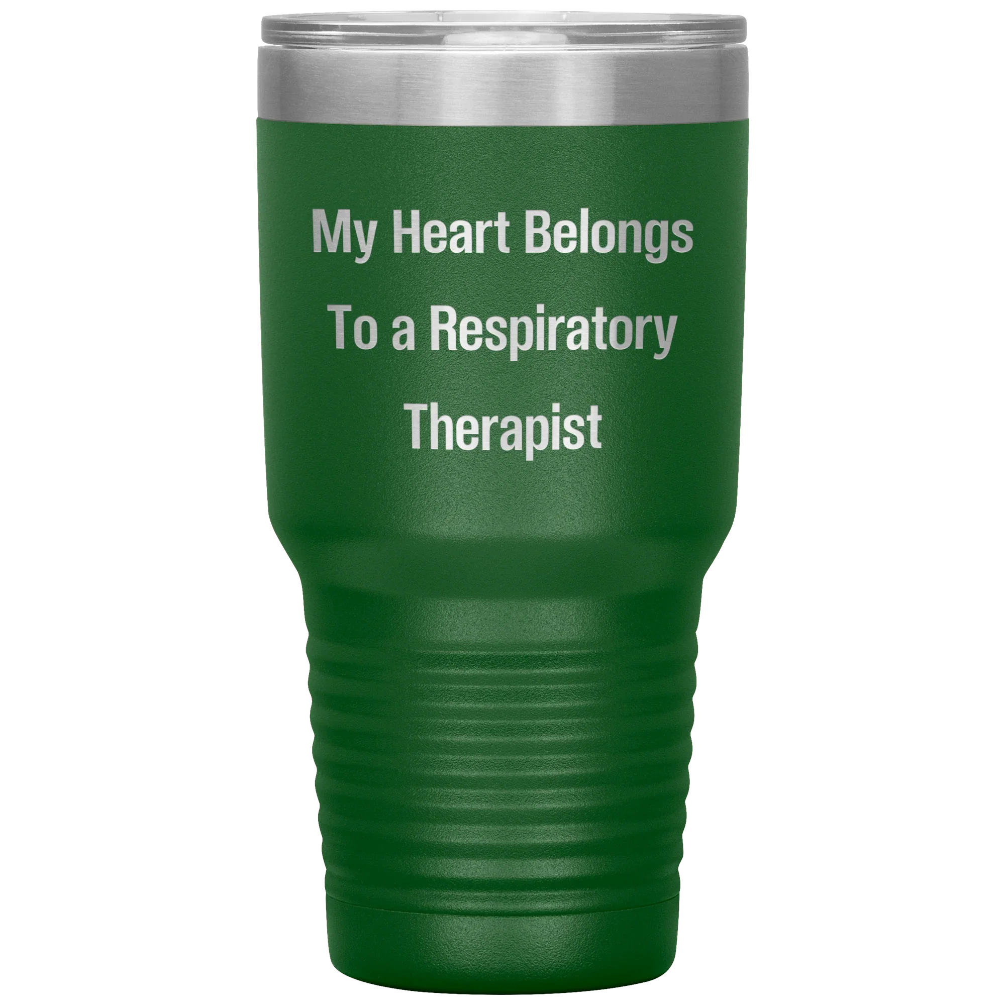 My Heart Belongs to a Respiratory Therapist – 20oz & 30oz Vacuum Insulated Stainless Steel Tumbler – Laser Engraved, Double-Walled, Spill-Resistant Lid – Ideal Gift for Healthcare Heroes
