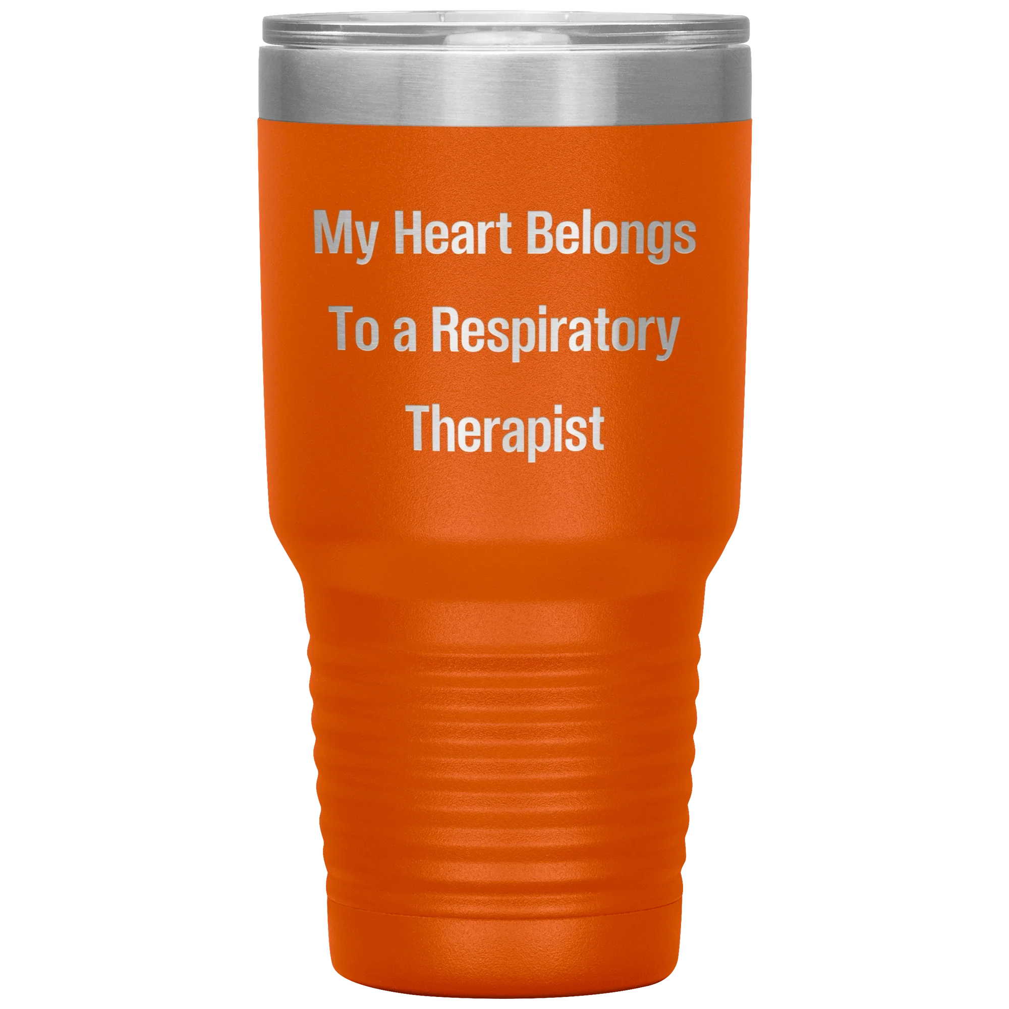 My Heart Belongs to a Respiratory Therapist – 20oz & 30oz Vacuum Insulated Stainless Steel Tumbler – Laser Engraved, Double-Walled, Spill-Resistant Lid – Ideal Gift for Healthcare Heroes