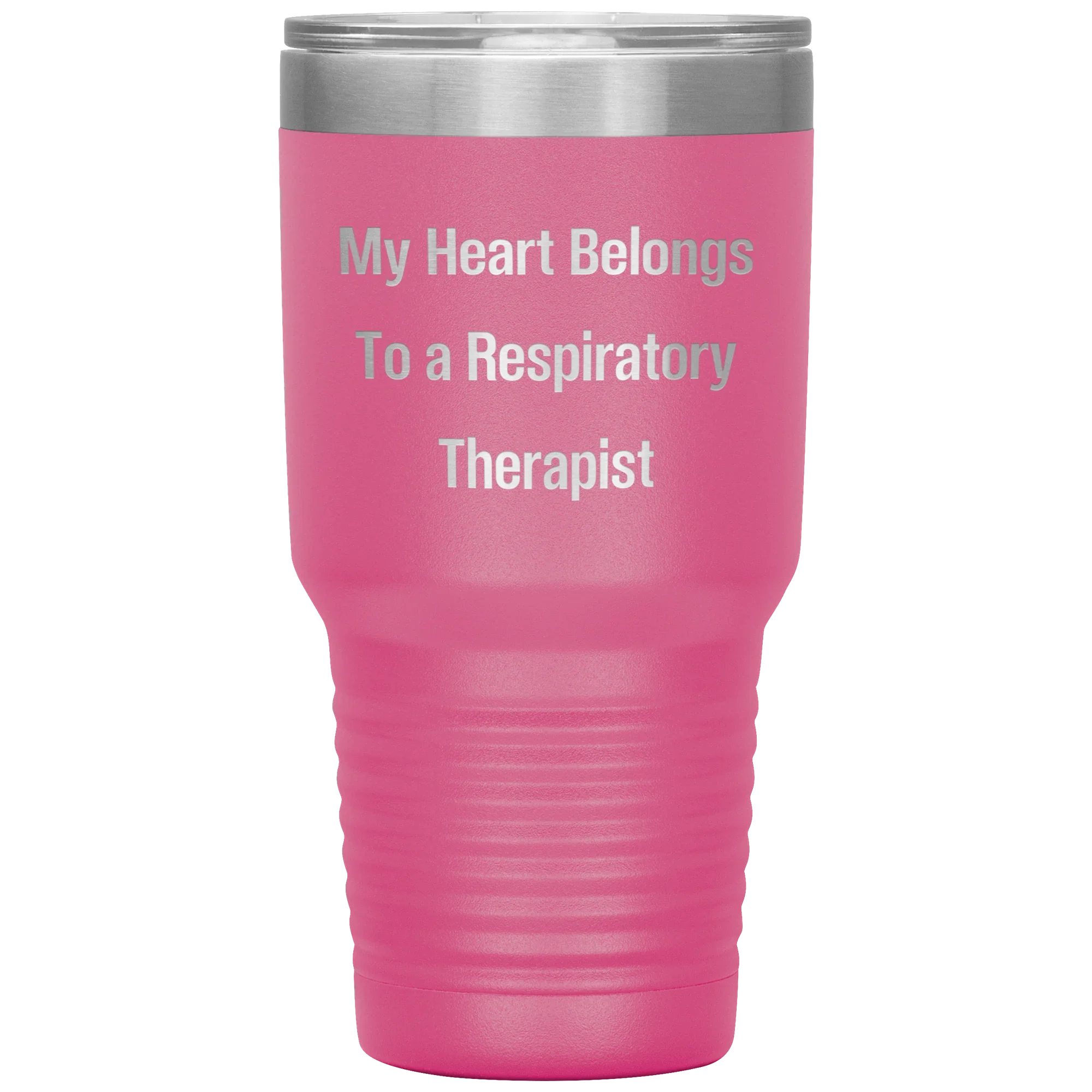 My Heart Belongs to a Respiratory Therapist – 20oz & 30oz Vacuum Insulated Stainless Steel Tumbler – Laser Engraved, Double-Walled, Spill-Resistant Lid – Ideal Gift for Healthcare Heroes