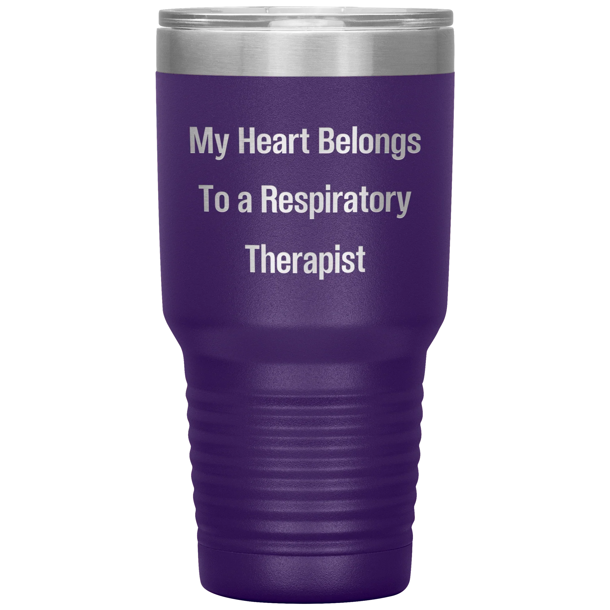 My Heart Belongs to a Respiratory Therapist – 20oz & 30oz Vacuum Insulated Stainless Steel Tumbler – Laser Engraved, Double-Walled, Spill-Resistant Lid – Ideal Gift for Healthcare Heroes