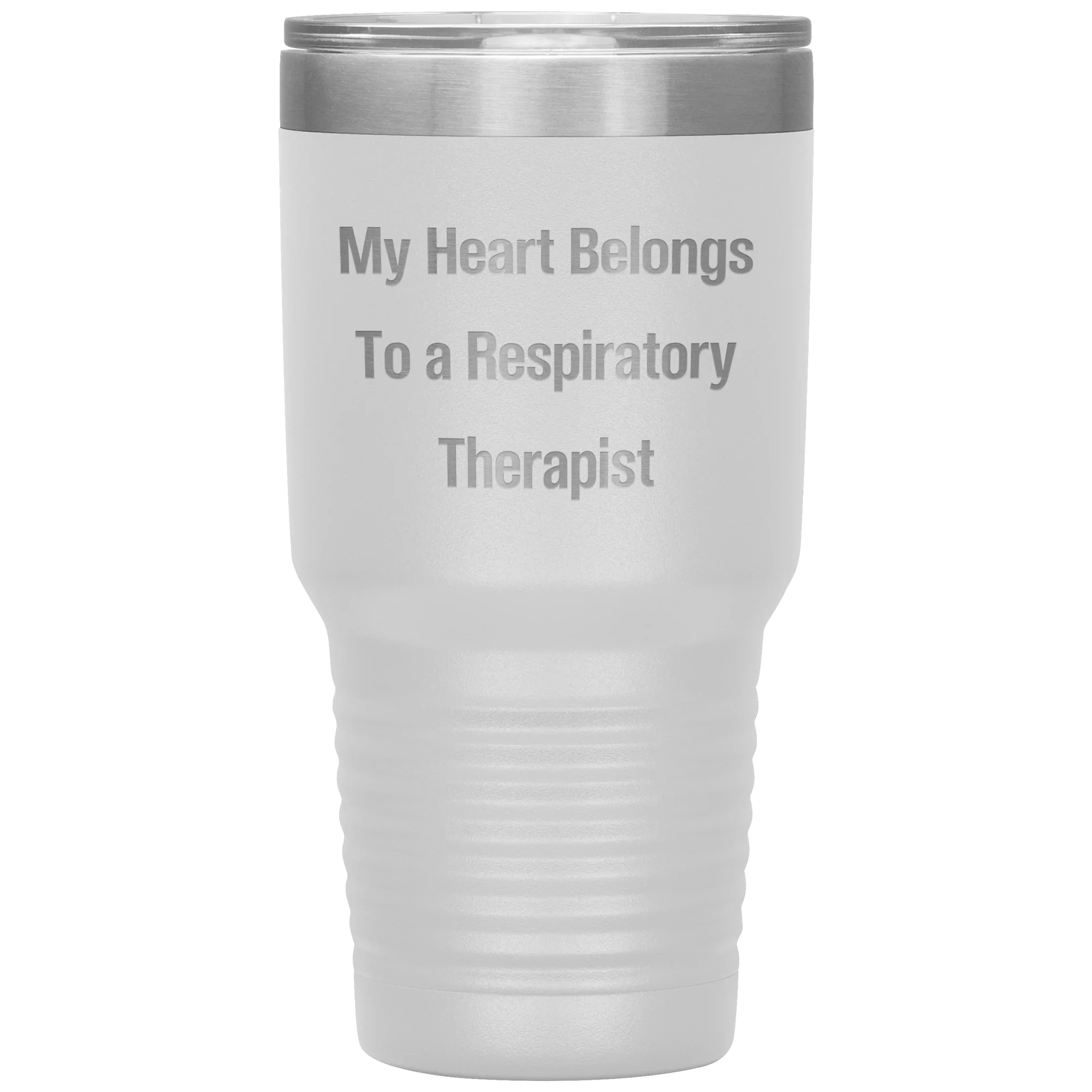 My Heart Belongs to a Respiratory Therapist – 20oz & 30oz Vacuum Insulated Stainless Steel Tumbler – Laser Engraved, Double-Walled, Spill-Resistant Lid – Ideal Gift for Healthcare Heroes
