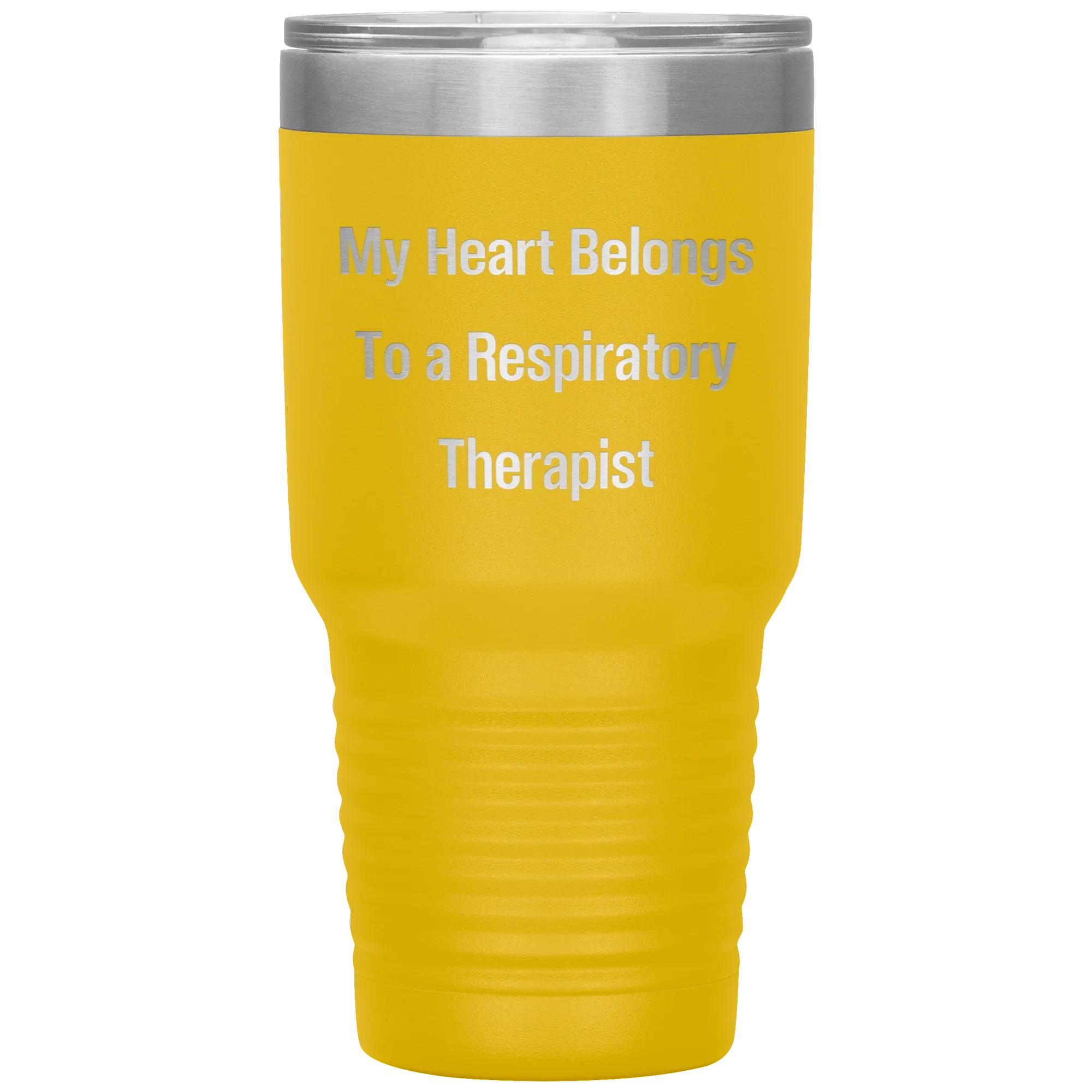 My Heart Belongs to a Respiratory Therapist – 20oz & 30oz Vacuum Insulated Stainless Steel Tumbler – Laser Engraved, Double-Walled, Spill-Resistant Lid – Ideal Gift for Healthcare Heroes