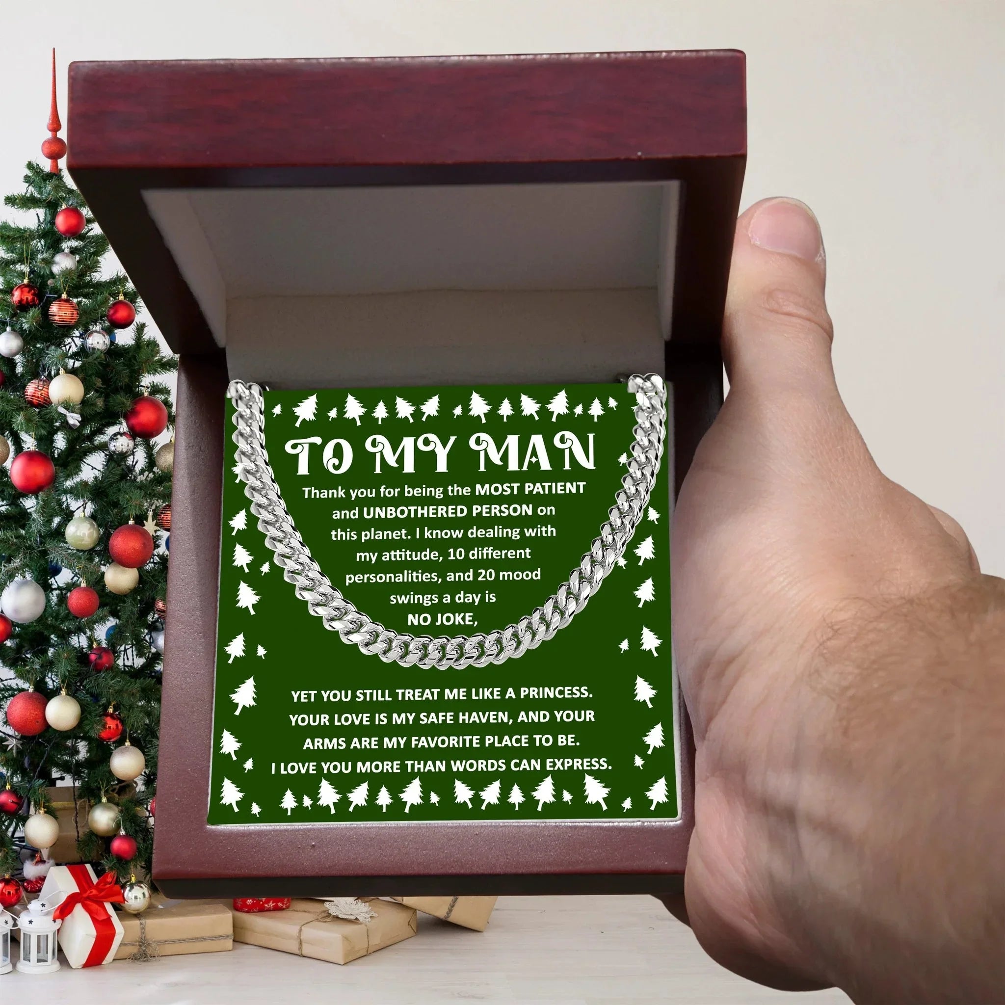 Holiday Gift for Your Man - Dealing with My Attitude and Mood Swings Cuban Chain Link Necklace