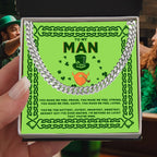 To My Man - St. Patrick's Day Gift - Cuban Link Chain Necklace