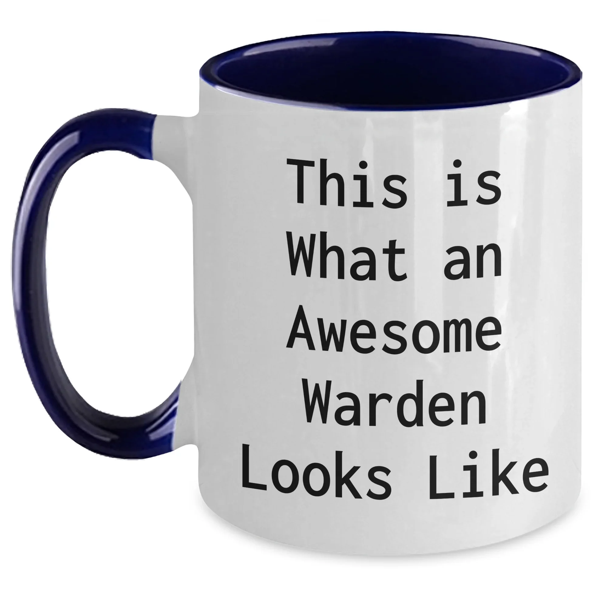 Funny Warden Gifts from Men - This Is What An Awesome Warden Looks Like Two Tone Coffee Mug for Father's Day Unique Gifts
