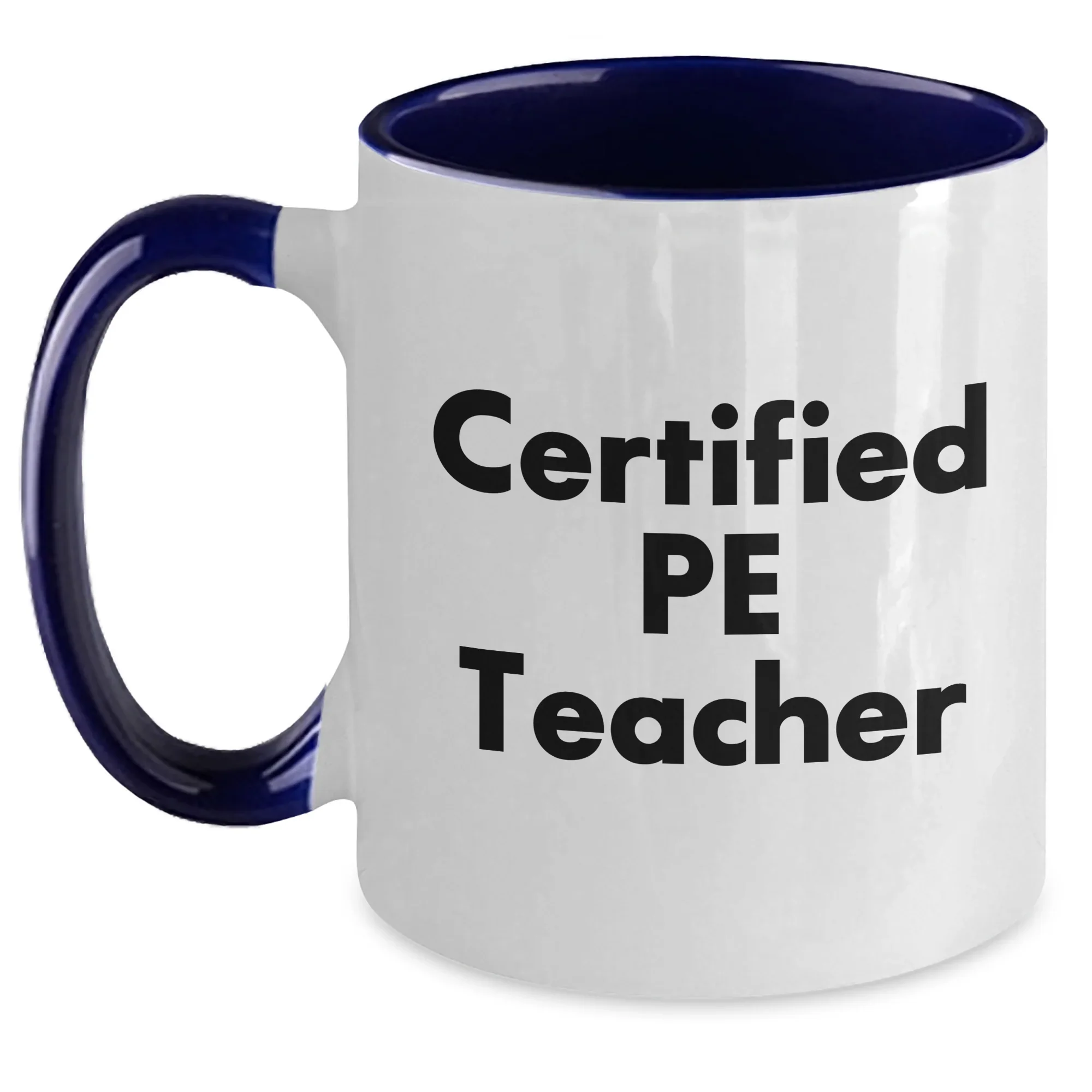 Funny PE Teacher Gifts - 'Love Teaching' Two Tone Coffee Mug for Dad, Teacher, Friend - Father's Day, Unique Gifts from Men to PE Teacher