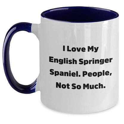 English Springer Spaniel Dog Lovers Funny Gifts from Friends for Father's Day Unique Two Tone Coffee Mugs - Main