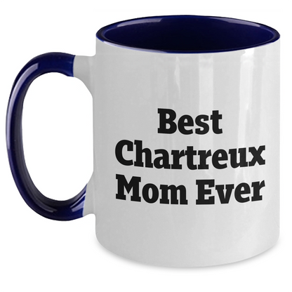 Funny Chartreux Cat Gifts for Men, Best Chartreux Mom Ever Two Tone Coffee Mug, Father's Day Unique Gifts from Mom, Gifts for Dad, Chartreux Cat Enthusiasts - Main
