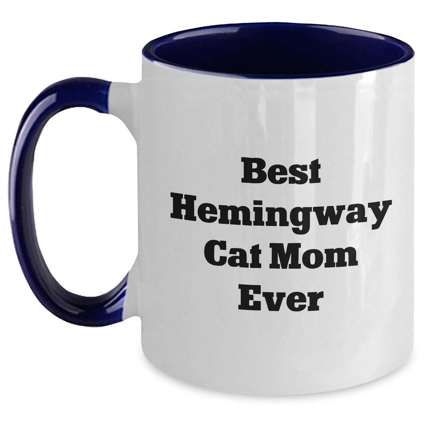 Hemingway Cat Mom Funny Two Tone Coffee Mugs Gifts from Men to Friends and Family for Father's Day - Main