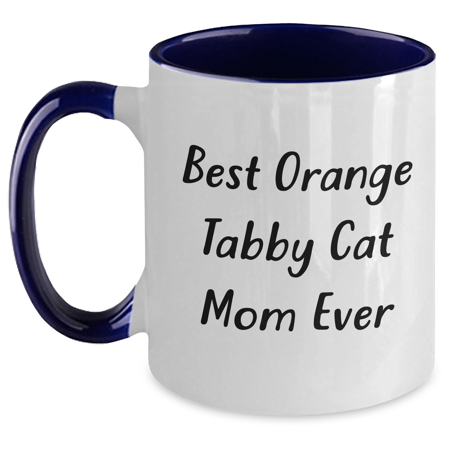 Funny Orange Tabby Cat Mom Gifts from Dad to Best Orange Tabby Cat Lover on Father's Day, Unique Two Tone Coffee Mug for Orange Tabby Cat Enthusiasts, Humorous Orange Tabby Cat Quote - Main