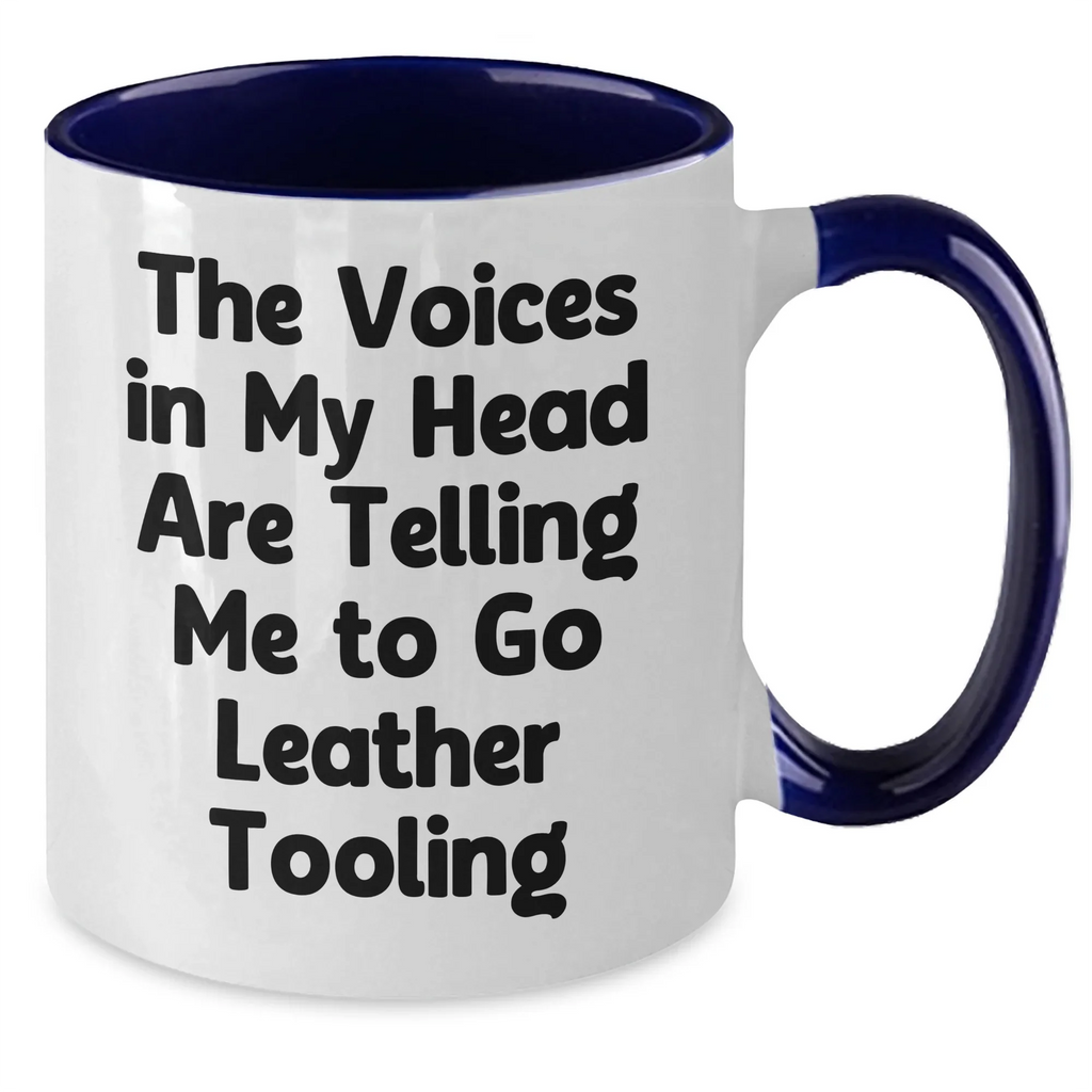 Funny Leather Tooling Gifts from Friends for Dad's Special Day - Two Tone Coffee Mug