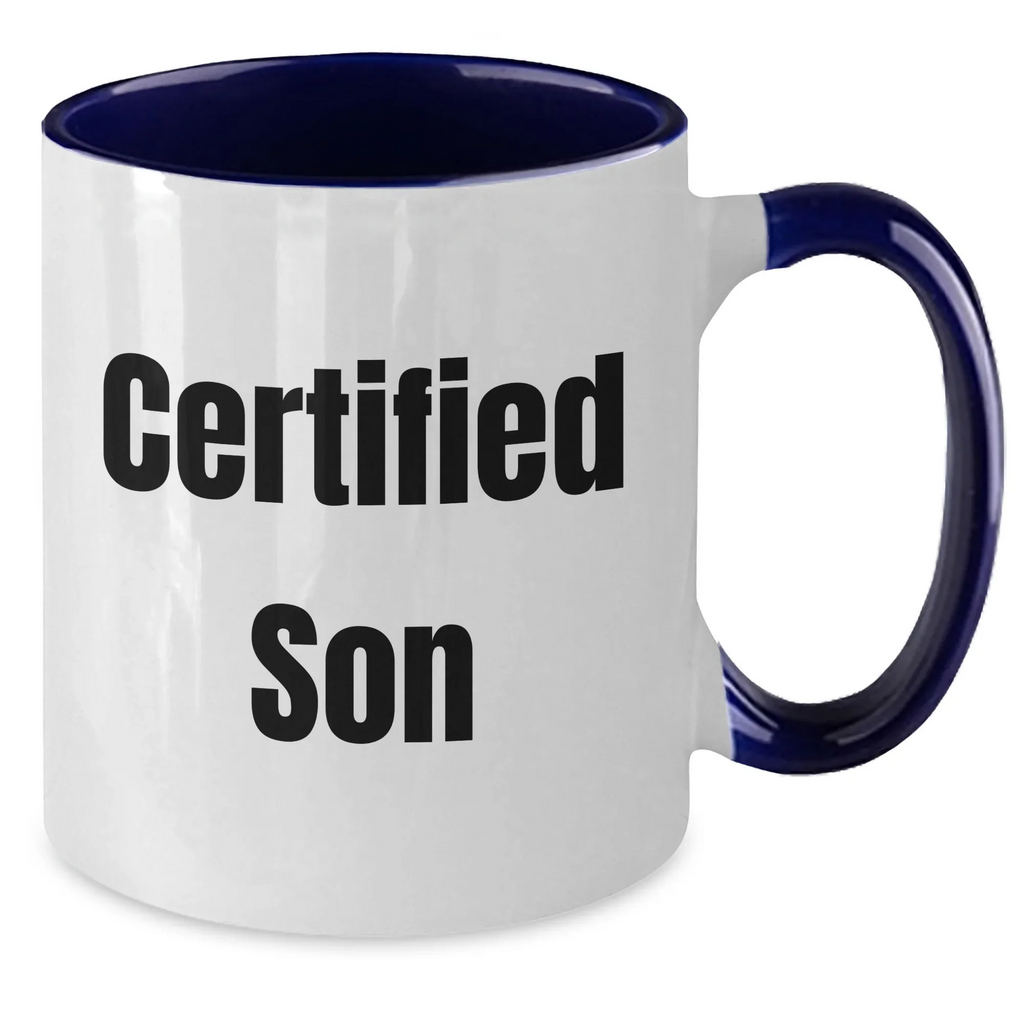Funny Son Gifts from Mom to Son, Two Tone Coffee Mug for Him, Father's Day Unique Gifts