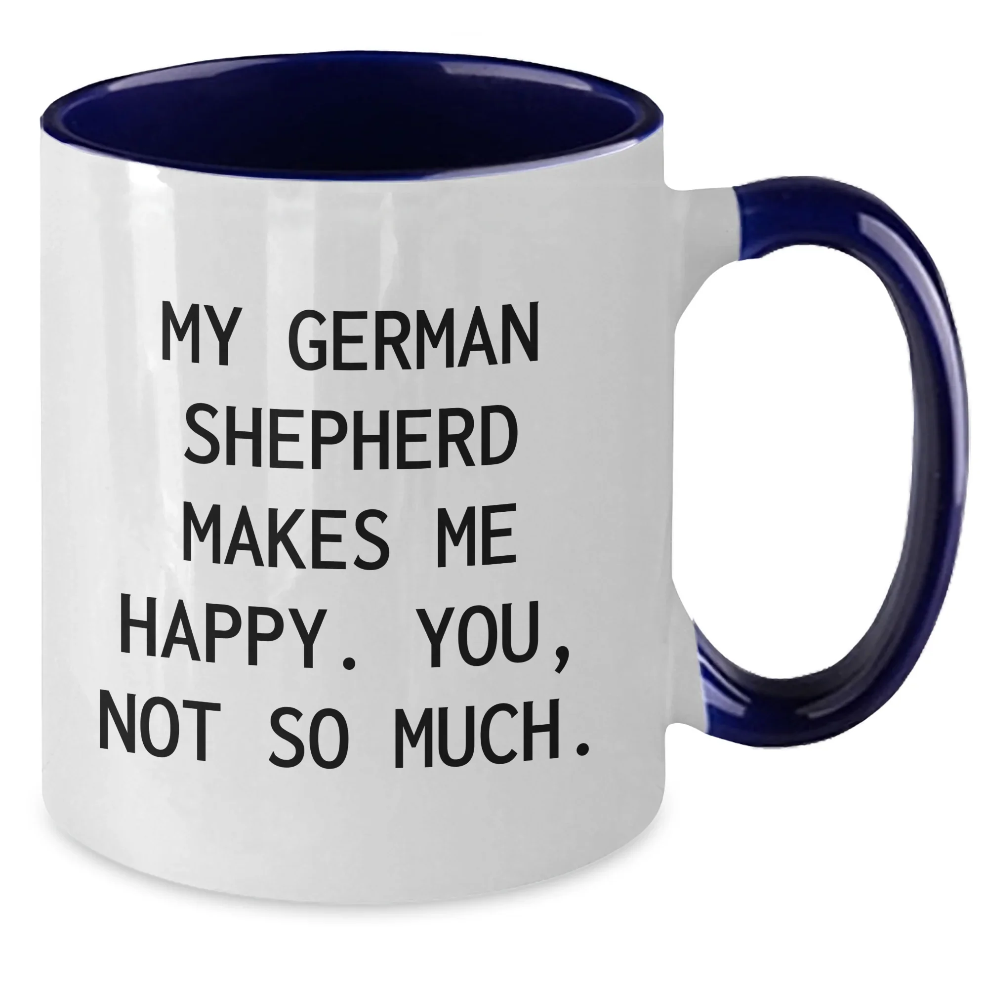 Funny German Shepherd Dog Gifts from Friends for Dad's Unique Two Tone Coffee Mug