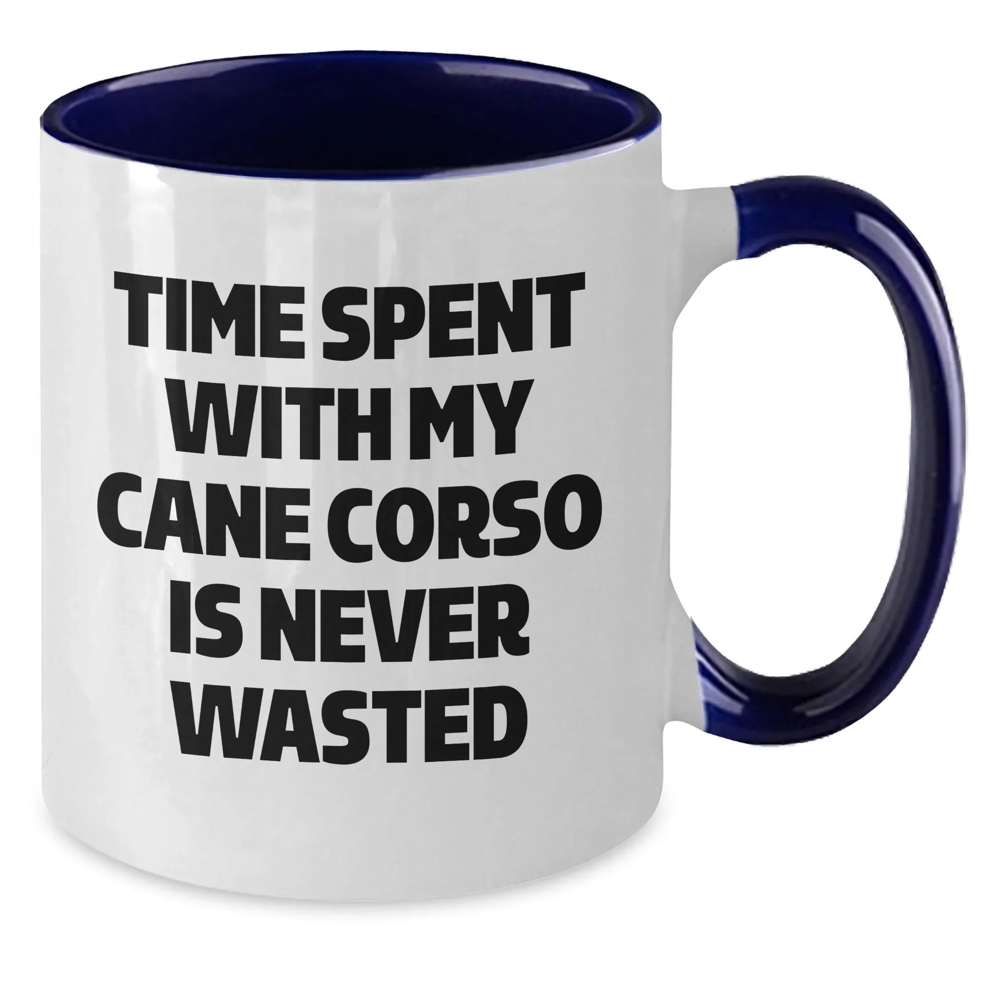 Cute Cane Corso Dog Lover's Two Tone Coffee Mug, Gifts from Men, Father's Day Unique Gifts for Cane Corso Dog Enthusiasts, Funny Quote