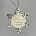 Nephew Snowflake Ornament Long Distance Relationship No matter the miles that separate us, Our Bond Remains Unbreakable Birthday Christmas Unique Gifts