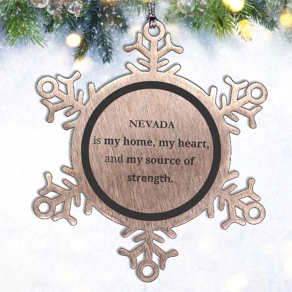 Nevada is my home Snowflake Steel Ornament Birthday Christmas Gifts