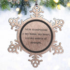New Hampshire is my Home Gifts, Snowflake Christmas Ornament