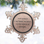 New Jersey is my Home Birthday Christmas Snowflake Ornament