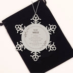 Niece Ornament Gifts, To My Niece Remember, you will never lose. You will either WIN or LEARN, Keepsake Snowflake Ornament For Niece, Birthday Christmas Gifts Ideas For Niece X-mas Gifts