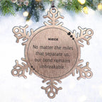 Niece Snowflake Ornament Long Distance Relationship Gifts, No matter the miles that separate us, Our Bond Remains Unbreakable Birthday Christmas Unique Gifts