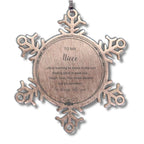 Niece Snowflake Ornament, Motivational Birthday Christmas Gifts - Life is learning to dance in the raini