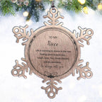 Niece Snowflake Ornament, Motivational Birthday Christmas Gifts - Life is learning to dance in the raini