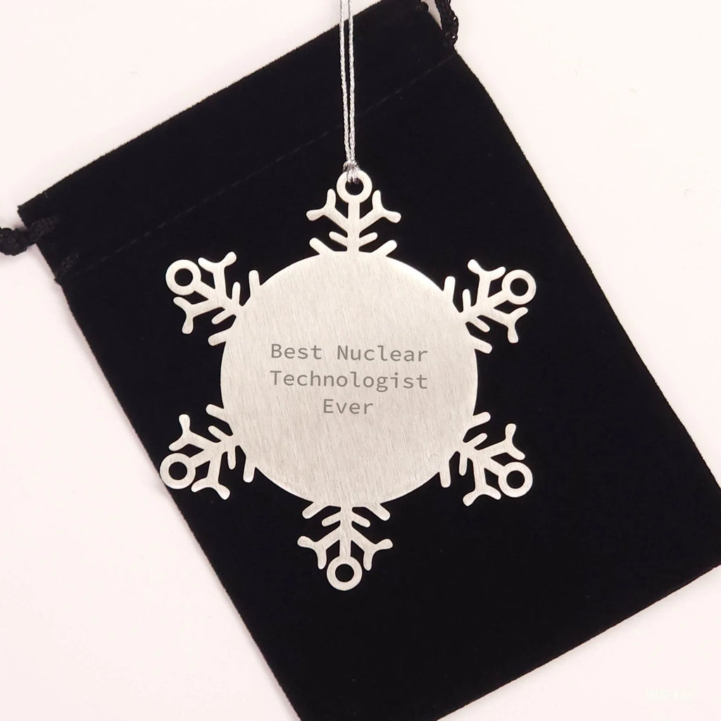 Nuclear Technologist Gifts, Funny Snowflake Ornament, Best Ever Quote, Christmas Unique Gifts from Family to Coworkers