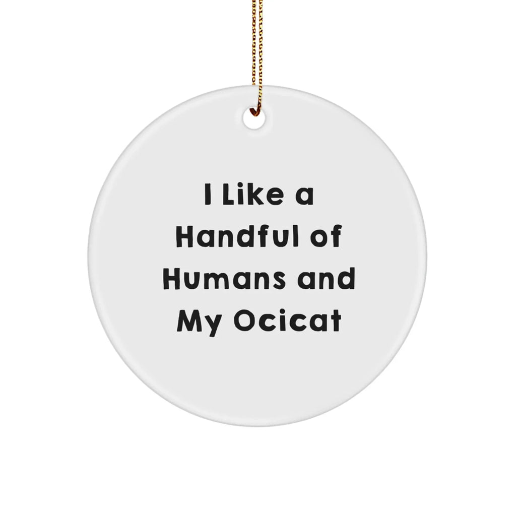 Ocicat Lovers' Funny Quote Circle Ornament, Gifts from Friends for Christmas