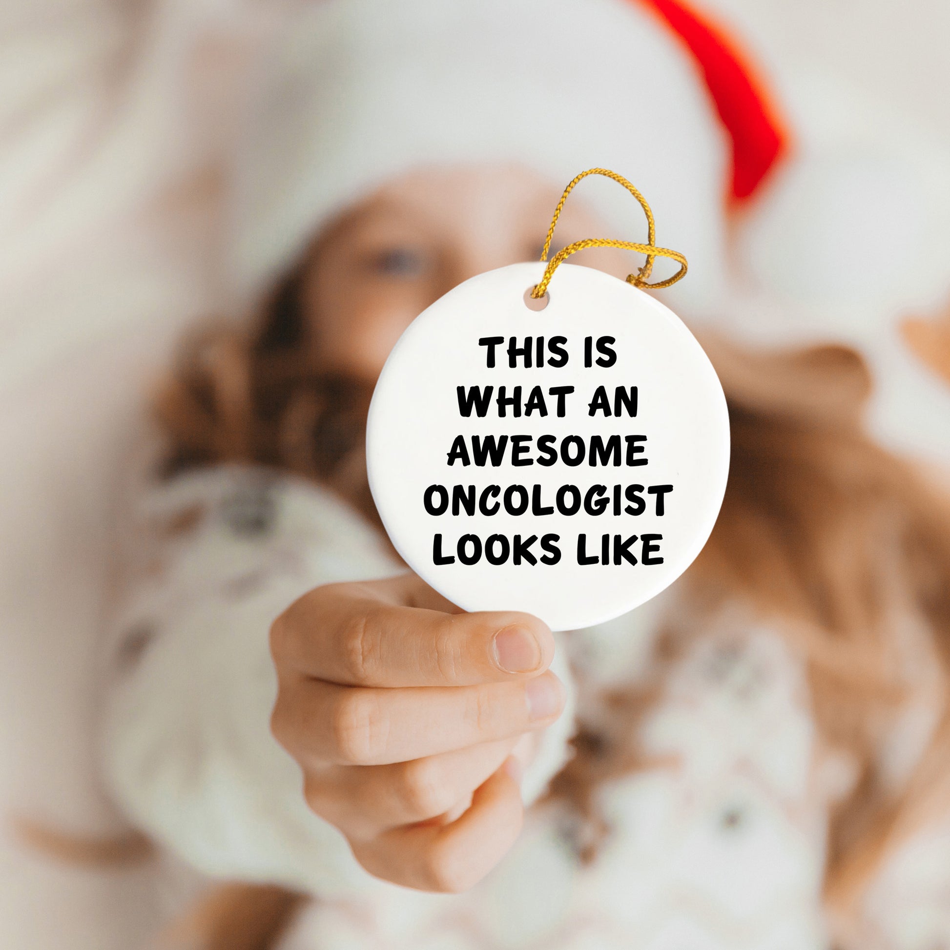 Oncologist Gifts - This Is What An Awesome Oncologist Looks Like - Circle Ornament for Christmas