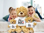 Love You More - Plush Lamb, Panda, or Teddy Bear with Tee Shirt Romantic Gift for Sweetheart