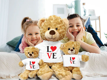 Spread Some Love - Adorable Plush Lamb, Panda, or Teddy Bear with Tee Shirt - Mallard Moon Gift Shop