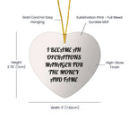 Operations Manager Gifts For Men, Funny Heart Ornament From Coworkers, Inspirational Present For Christmas