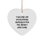 Operations Manager Gifts For Men, Funny Heart Ornament From Coworkers, Inspirational Present For Christmas