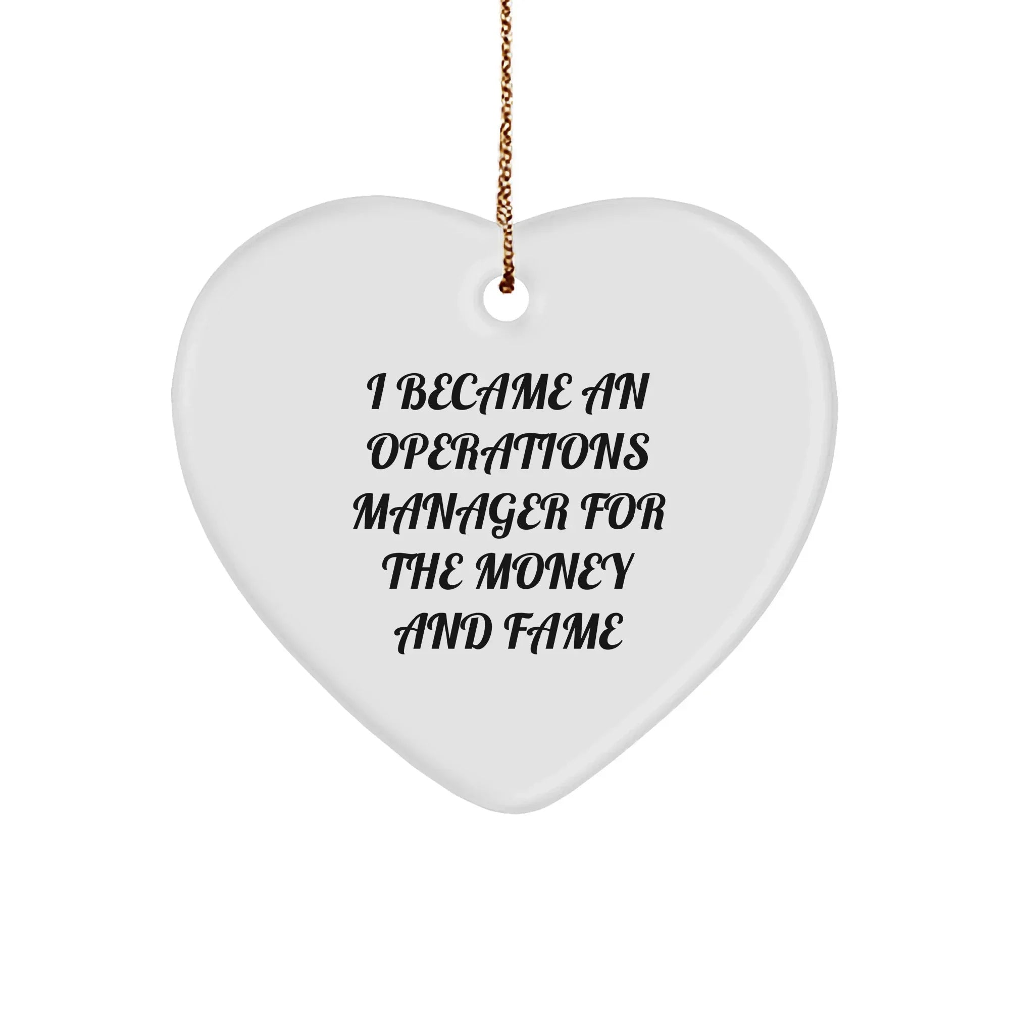 Operations Manager Gifts For Men, Funny Heart Ornament From Coworkers, Inspirational Present For Christmas