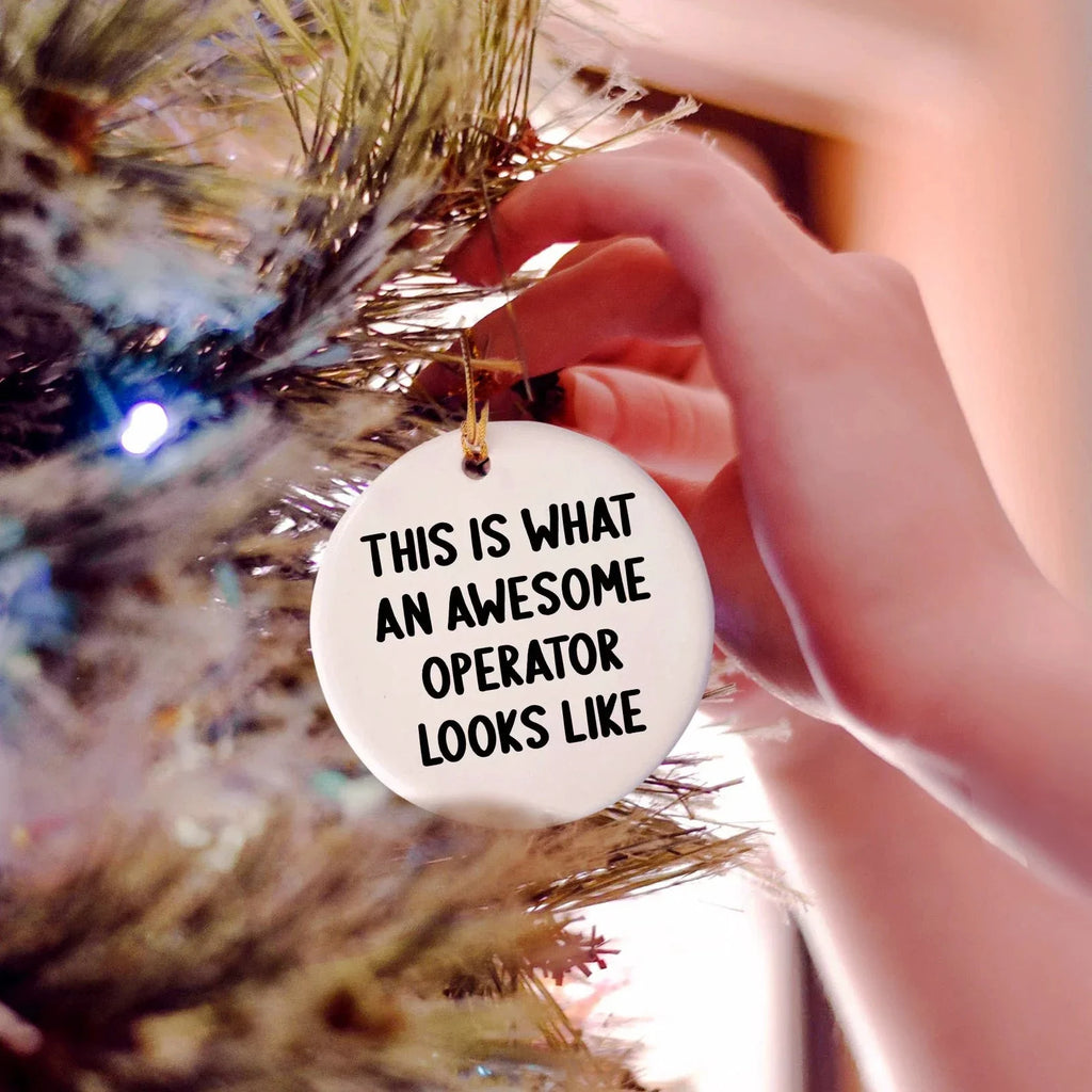 Operator Gifts from Friends, I'm Not Perfect But I'm An Operator And That's Basically The Same Thing, Funny Circle Ornament for Christmas